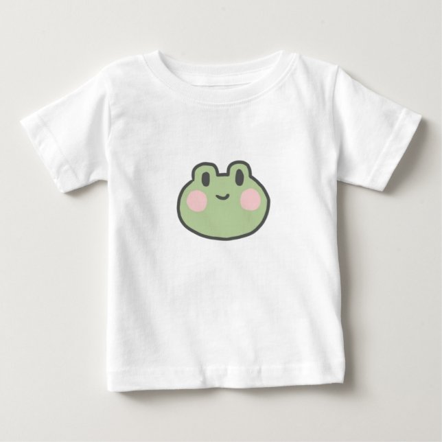 Camiseta Para Bebê sapo sorridente (Frente)