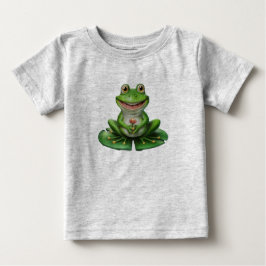 Camiseta Para Bebê Sapo Verde