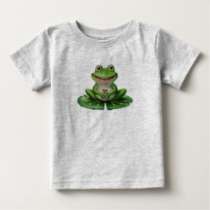 Camiseta Para Bebê Sapo Verde