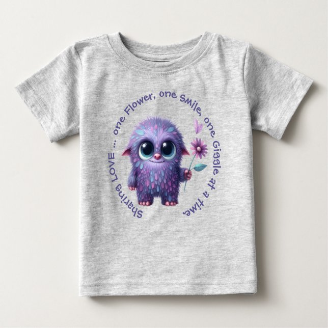 Camiseta Para Bebê Sarah: Compartilhando o Amor (Frente)