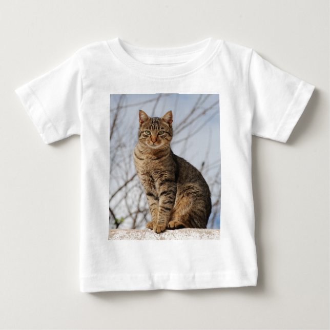 Camiseta Para Bebê Sarda Tabby Cat (Frente)