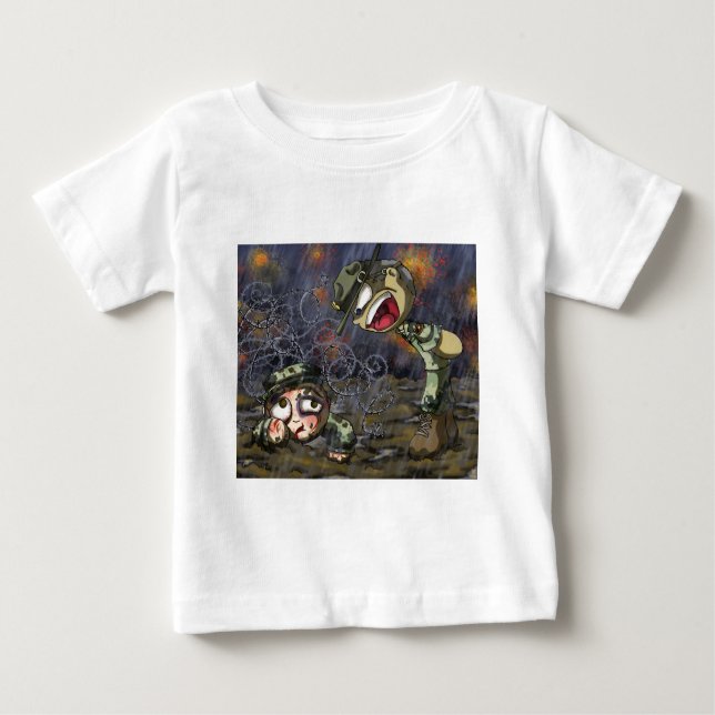 Camiseta Para Bebê Sargento de broca (Frente)