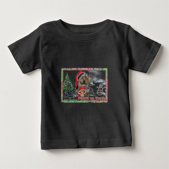 Camiseta Para Bebê Sasha Sydney Silky Dog Mouse Holiday Roupa (Frente)