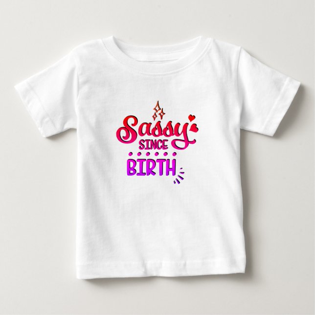 Camiseta Para Bebê Sassuda Desde o Nascimento (Frente)
