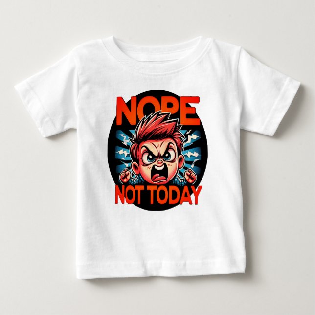 Camiseta Para Bebê Sassy Boy Baby Tee - Not Today (Frente)