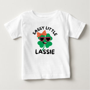 Camiseta Para Bebê Sassy Little Lassie: Dia de São Patrício Crianças 