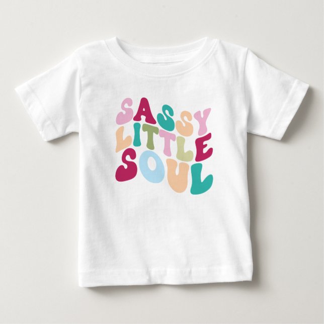 Camiseta Para Bebê Sassy Little Soul (Frente)