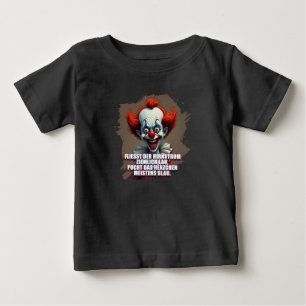 Camiseta Para Bebê Sátira de palhaço sobre humores azuis