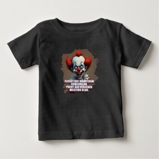 Camiseta Para Bebê Sátira de palhaço sobre humores azuis
