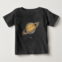 Saturno artístico com anéis vibrantes