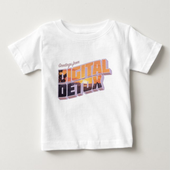 Camiseta Para Bebê Saudações do Digital Detox (Frente)