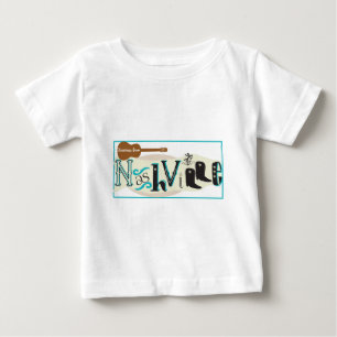 Camiseta Para Bebê Saudações do Retro de Nashville