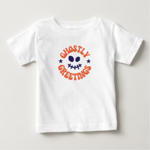 Camiseta Para Bebê saudações fantasmas, halloween