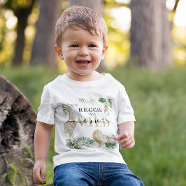 Camiseta Para Bebê 'Sauvage' Personalizado Selva/Safari