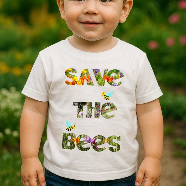 Camiseta Para Bebê Sauvez les abeilles (anglais) (Criador carregado)