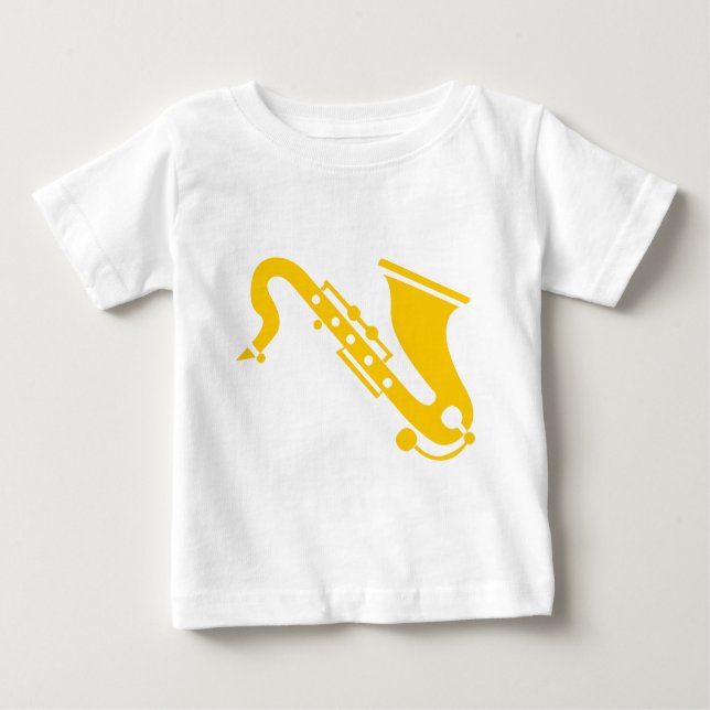 Camiseta Para Bebê Saxofone - Amber (Frente)