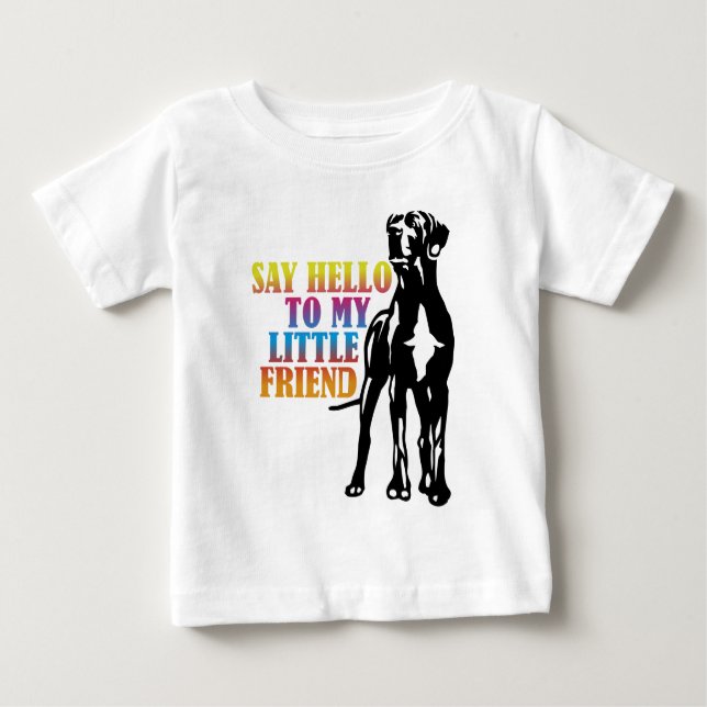 Camiseta Para Bebê Say Hello to my Little Friend (Frente)