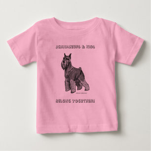 Camiseta Para Bebê Schnauzer