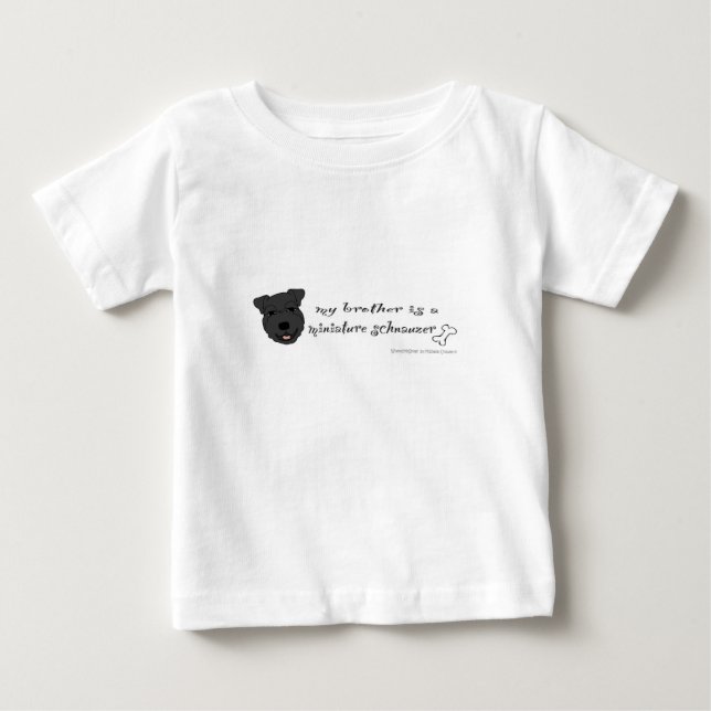 Camiseta Para Bebê schnauzer miniatura (Frente)