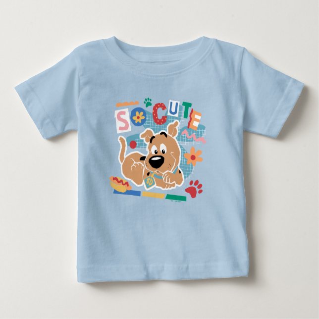 Camiseta Para Bebê Scooby-Doo | Bebê Scooby-Doo Tão Bonito (Frente)