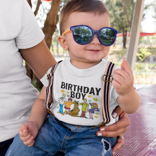 Camiseta Para Bebê Scooby-Doo e Gang Birthday Boy