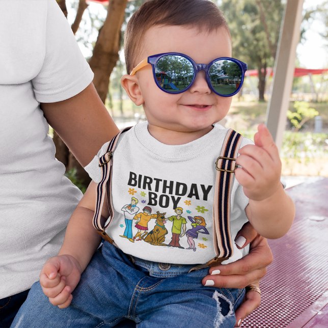 Camiseta Para Bebê Scooby-Doo e Gang Birthday Boy (Criador carregado)