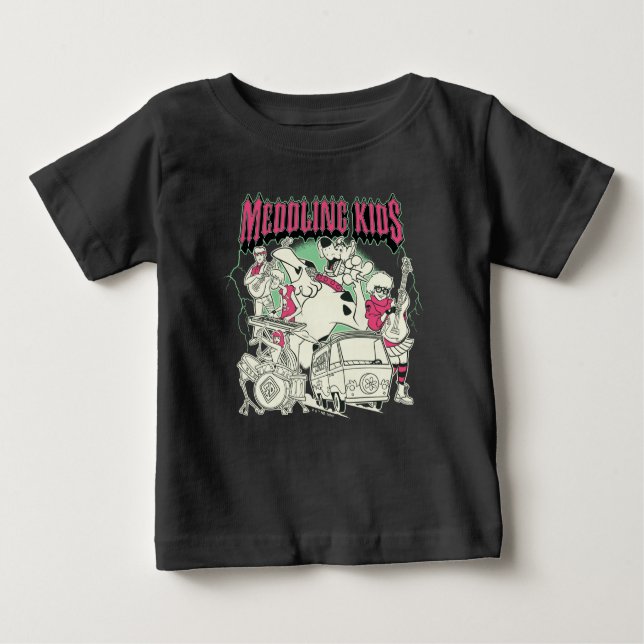 Camiseta Para Bebê Scooby-Doo e Gang Meddling Kids Punk Banda (Frente)