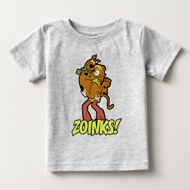Camiseta Para Bebê Scooby-Doo e Zoinks Shaggy! (Frente)
