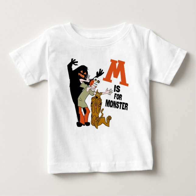 Camiseta Para Bebê Scooby-Doo | M é destinado ao Monster (Frente)