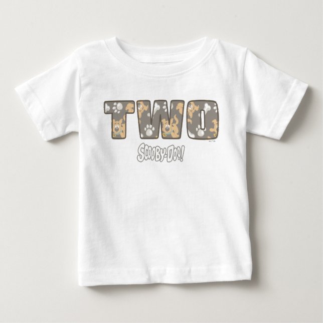 Camiseta Para Bebê Scooby-Doo Segundo Aniversário (Frente)