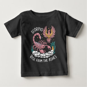Camiseta Para Bebê Scorpio Ascensão: Fênix do Zodiac