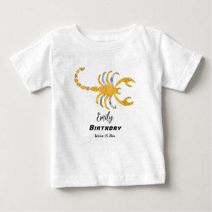 Camiseta Para Bebê Scorpio Birthday Convidado de Honra