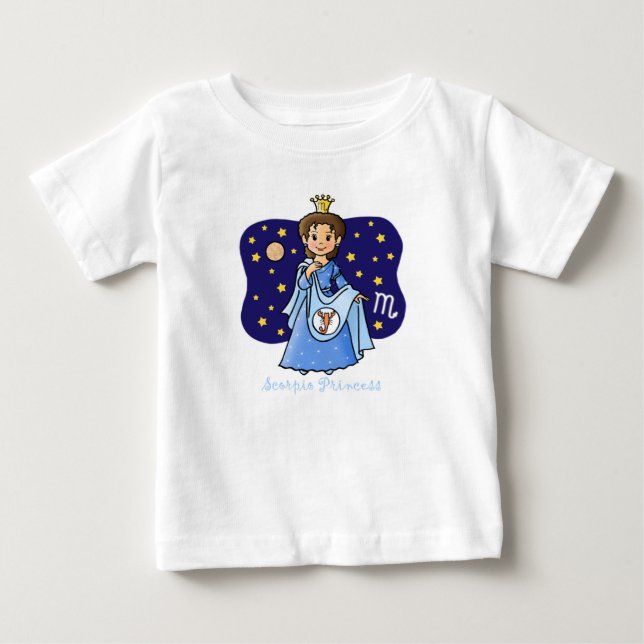 Camiseta Para Bebê Scorpio Princess (Frente)