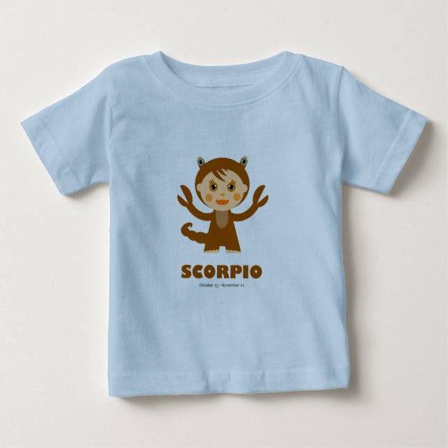Camiseta Para Bebê Scorpio Zodiac para Crianças (Frente)