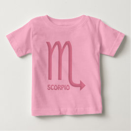 Camiseta Para Bebê Scorpio Zodiac Símbolo Baby Girl Pink T-Shirt