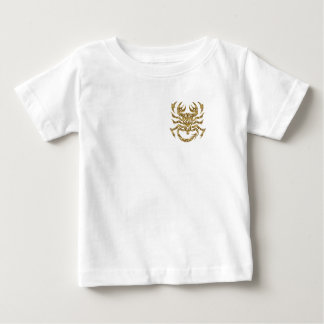 Camiseta Para Bebê Scorpio Zodiac - Tribal Dourado