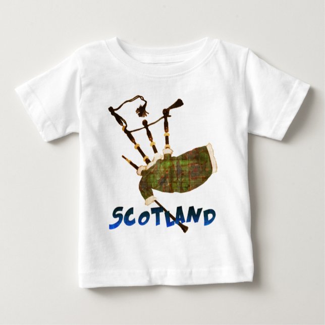 Camiseta Para Bebê Scotland Bagpipe (Frente)