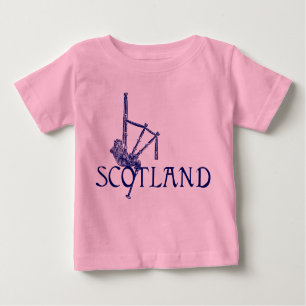 Camiseta Para Bebê Scotland Bagpipe, Scottish Design