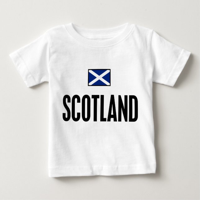 Camiseta Para Bebê Scotland corajoso (Frente)