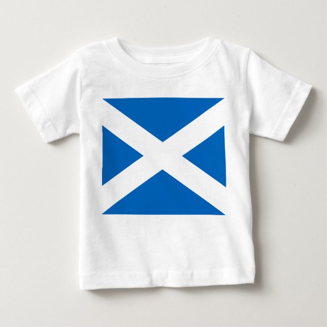 Camiseta Para Bebê Scottish Flag of Scotland Santo Andrew's Cross (Frente)