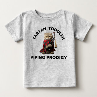 Camiseta Para Bebê Scottish Fold Cat with Bagpipes Toddler Tshirt