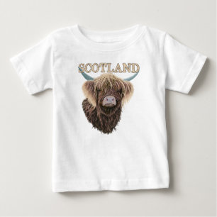 Camiseta Para Bebê Scottish Highland Cow With Scotland Slogan
