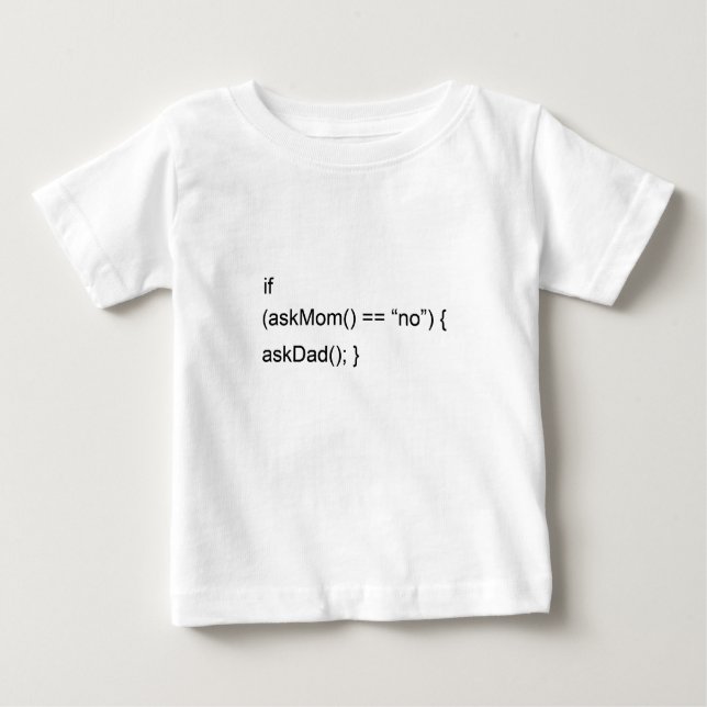 Camiseta Para Bebê se AskMom iguala o nenhum, AskDad (Frente)
