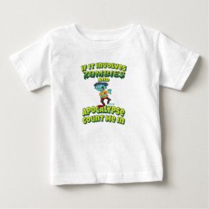 Camiseta Para Bebê Se Envolver Zombies E Um Apocalipse Conte-Me