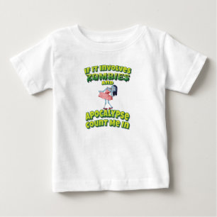Camiseta Para Bebê Se Envolver Zombies E Um Apocalipse Conte-Me