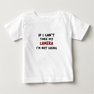 Camiseta Para Bebê Se eu não puder levar minha câmera...