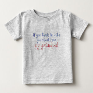 Camiseta Para Bebê Se você pensa que eu sou bonito você deve ver me