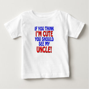 Camiseta Para Bebê Se você pensa que eu sou bonito, você devo ver m