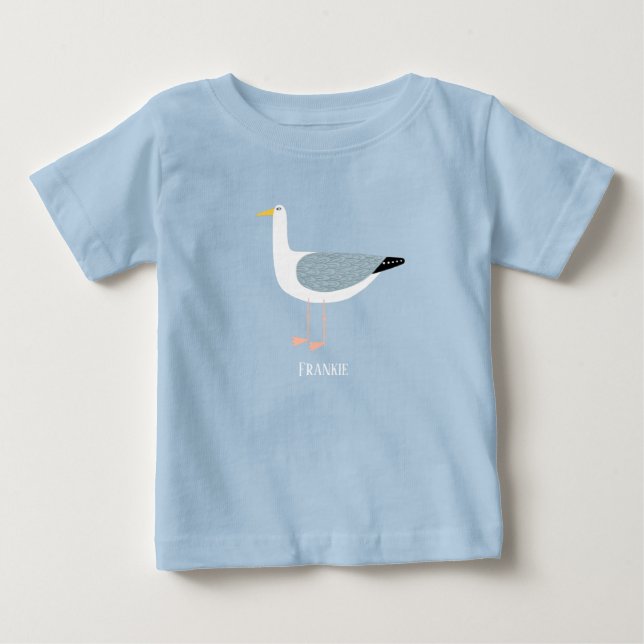 Camiseta Para Bebê Seagull divertido (Frente)