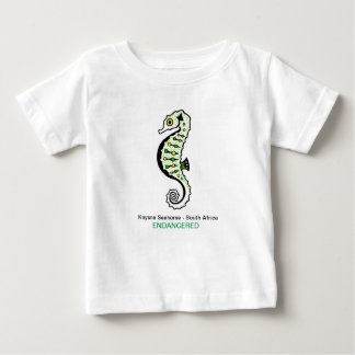 Camiseta Para Bebê SEAHORSE Gira - Ameaçada - Vida selvagem marinha